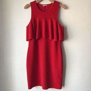 Zara B/W Collection red dress